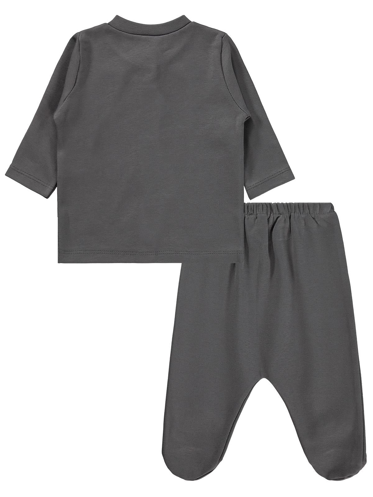 Civil Baby Düz 1-6 Ay Pijama Takımı - Gri