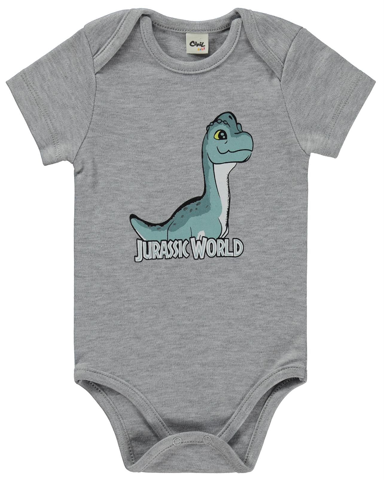 Jurassic World 6-18 Aylık Çıtçıtlı Badi - Gri