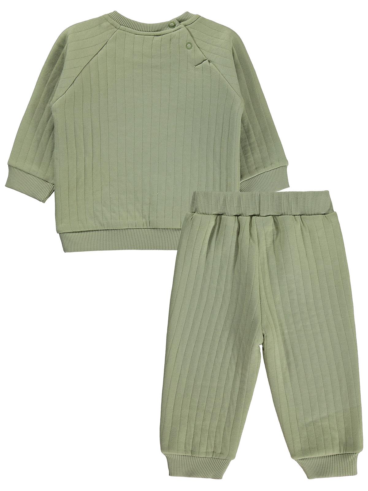Civil Baby Araba Etiketli 6-18 Ay Takım - Haki