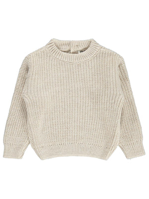Civil Baby Arkadan Düğmeli Basic 6-18 Ay Kazak - Bej