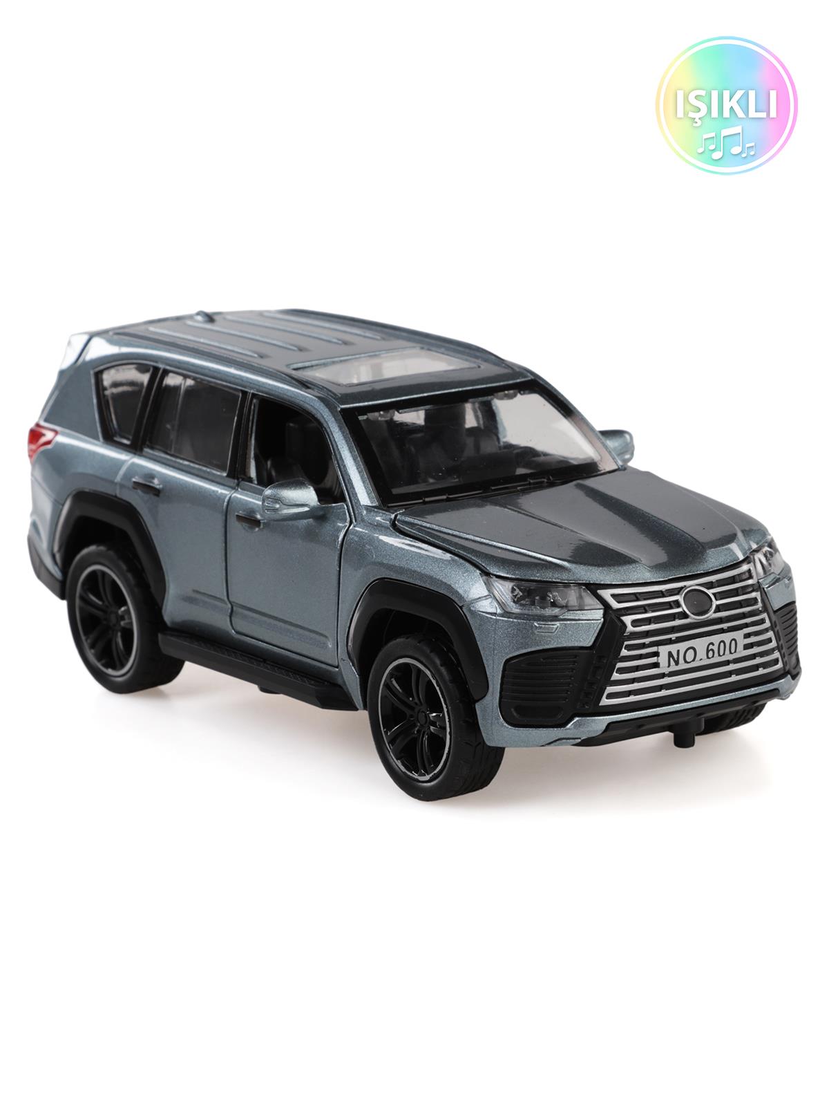 Vardem Kut.çek bırak 1:32 Işıklı Ve Sesli Metal Jeep - Gri