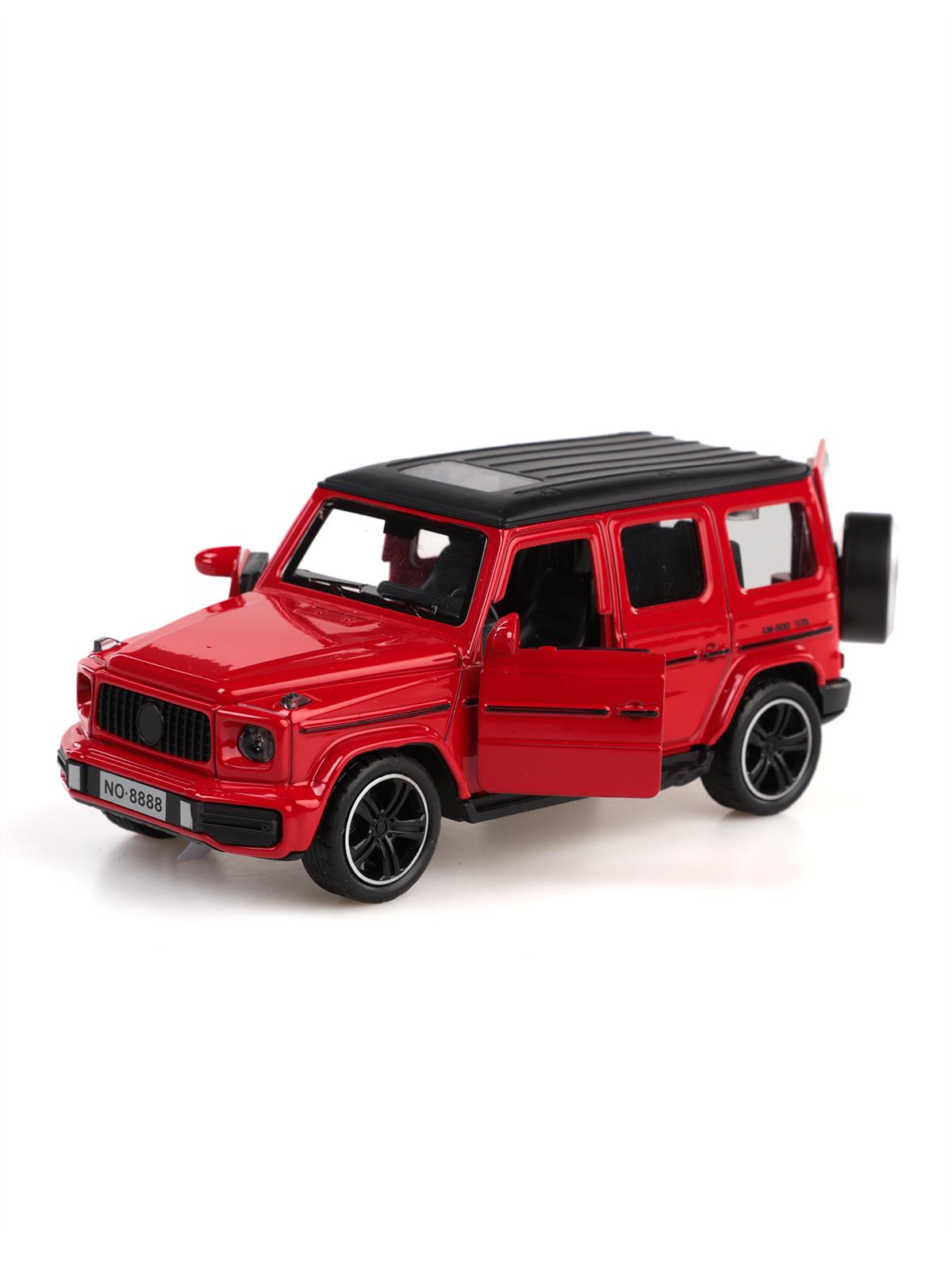 Vardem Kut.çek bırak 1:32 Işıklı Ve Sesli Metal Jeep - Kırmızı