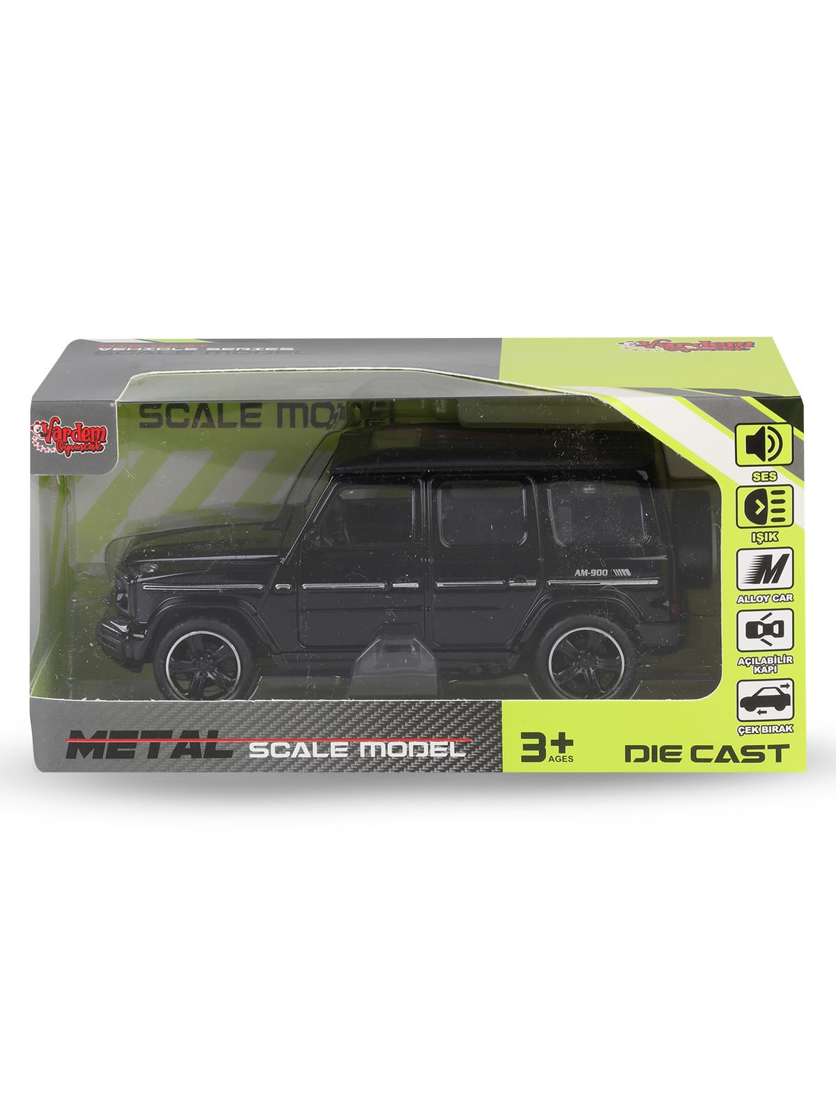 Vardem Kut.çek bırak 1:32 Işıklı Ve Sesli Metal Jeep - Siyah