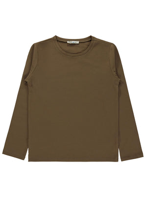 Civil Boys Erkek Çocuk Basic Sweatshirt | Likralı Süprem Uzun Kol | Okul Kreş ve Günlük Kullanım - Kahverengi