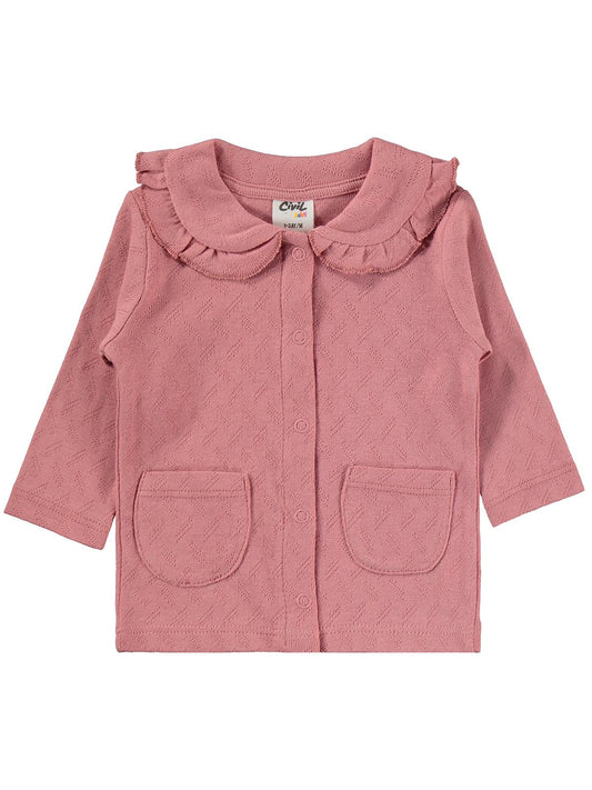 Civil Baby Jakarlı Ribana 1-9 Ay Pijama Takımı - Pembe