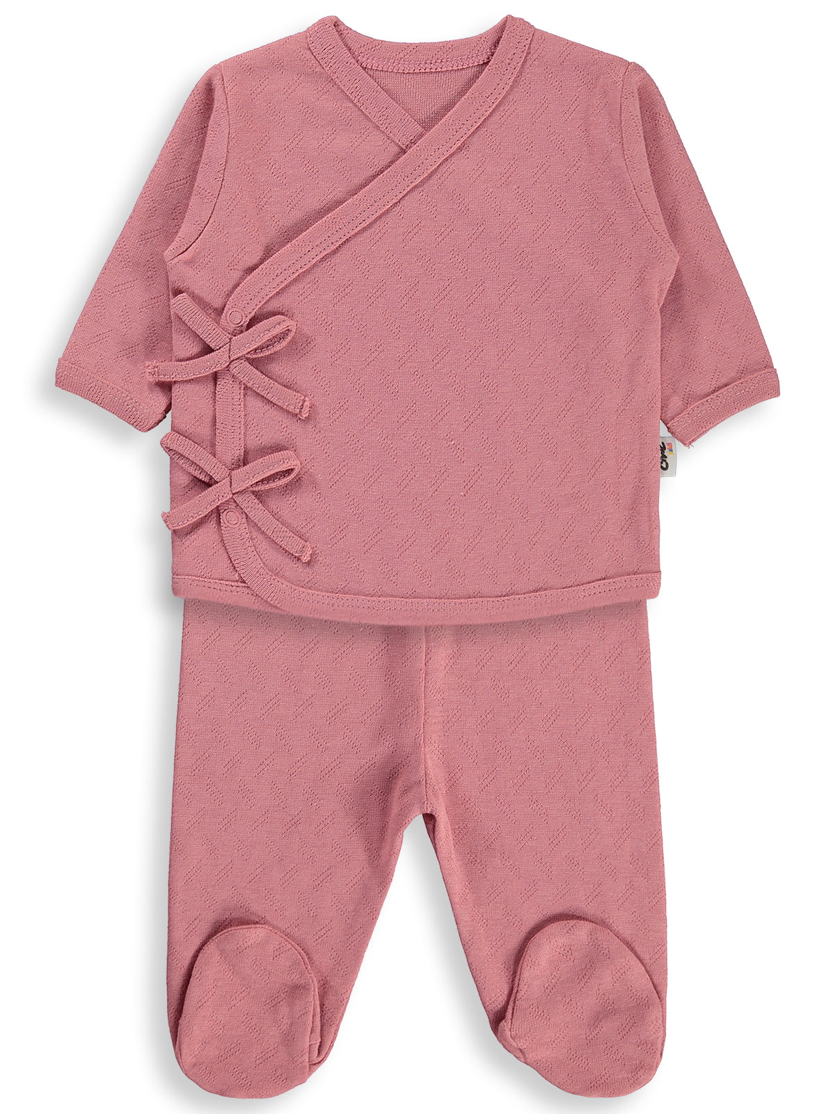 Civil Baby Jakarlı Ribana  Zıbın Takımları - Pembe
