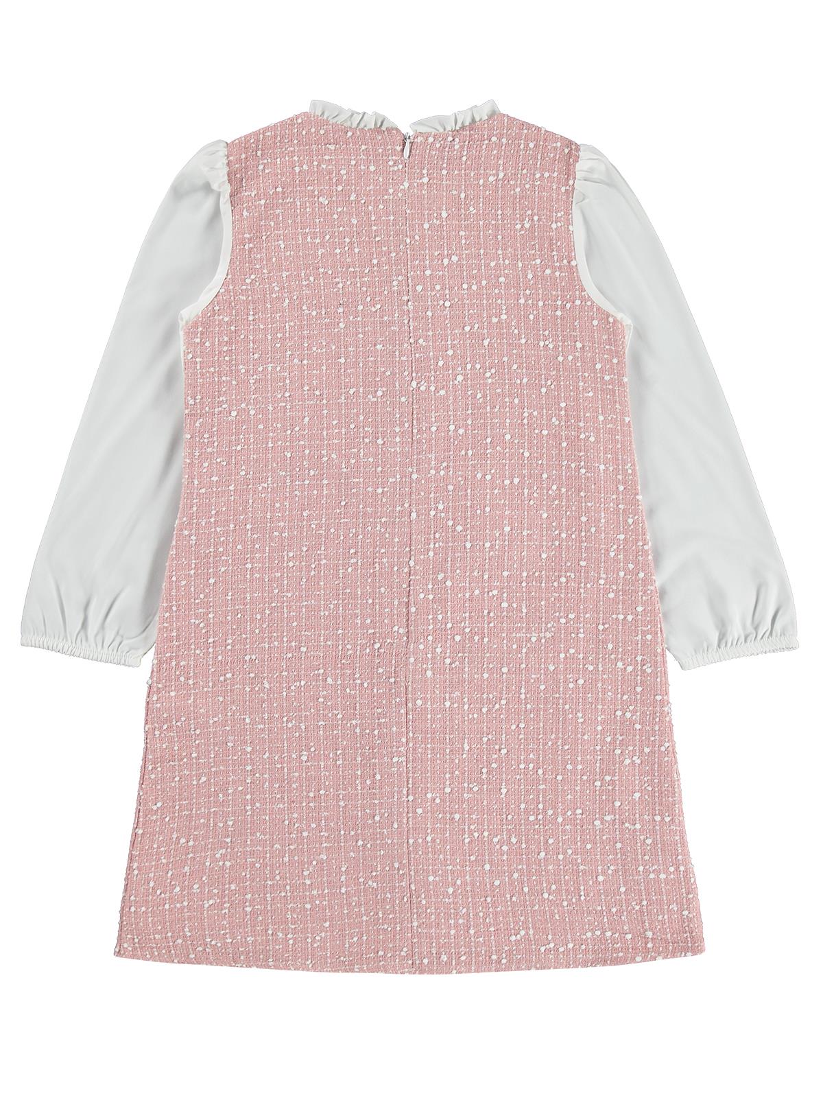 Civil Girls Gömlekli Tüvit 6-9 Yaş Elbise - Pembe