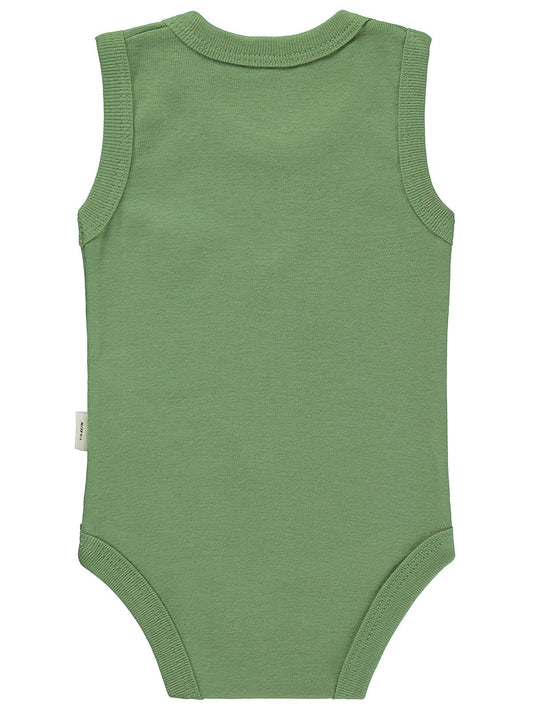 Civil Baby Dinozor Arkadaşlar Baskılı 0-3 Yaş Çıtçıtlı Badi - Haki