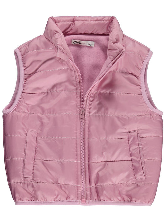 Civil Girls Şişme Polarlı 2-5 Yaş Yelek - Pembe