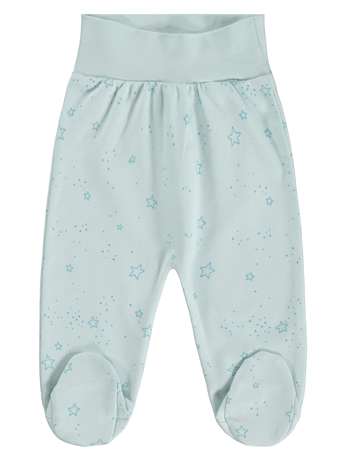 Civil Baby Mavi Jakarlı 2li Patikli 1-9 Ay Tek Alt Bebe - Mavi