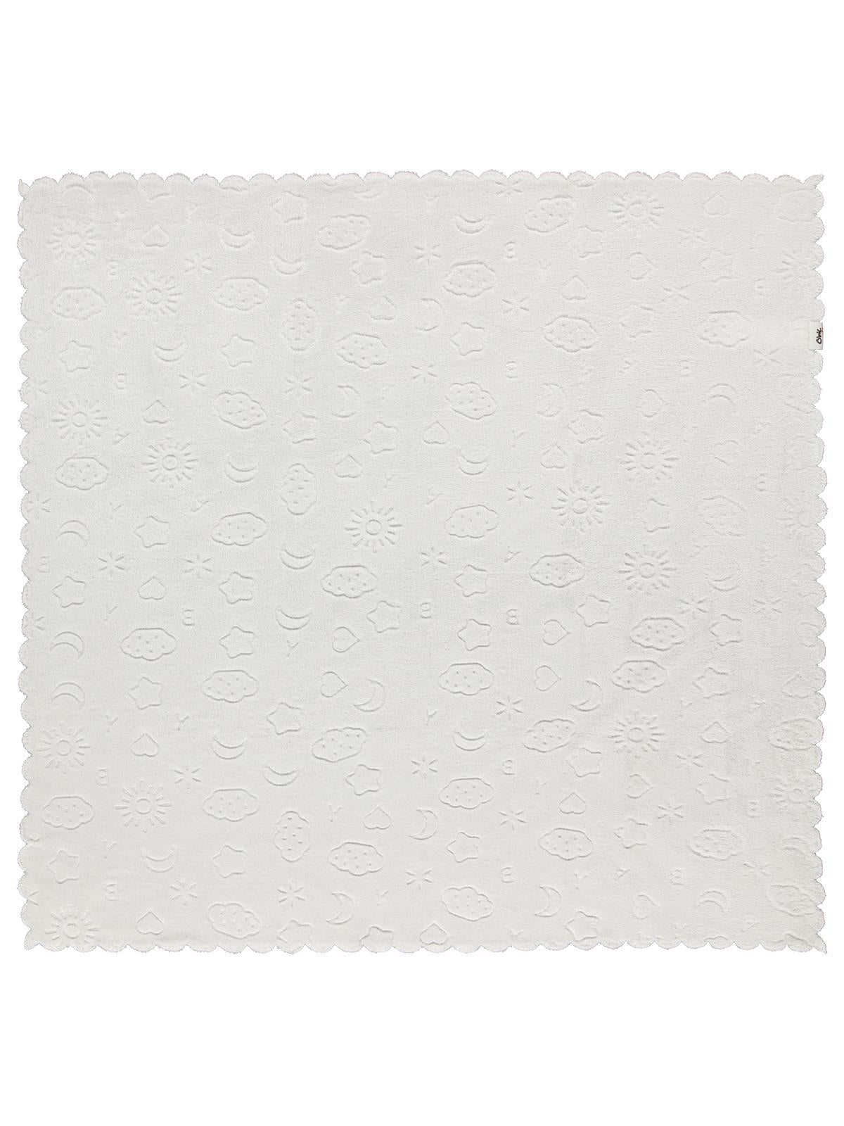 Civil Baby Bulut Desenli 90x90 cm Battaniye - Beyaz