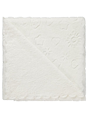 Civil Baby Bulut Desenli 90x90 cm Battaniye - Beyaz