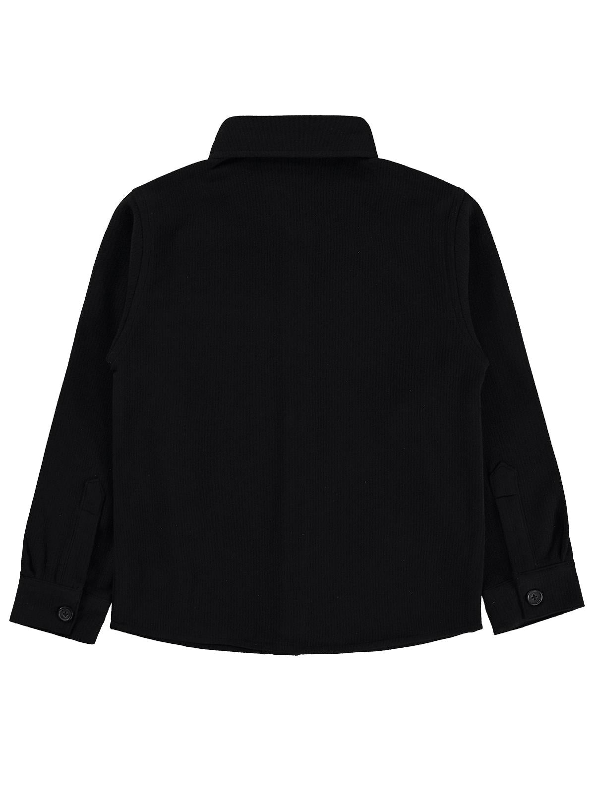 Pierre Cardin Tek Ceplii 10-12 Yaş Gömlek - Siyah