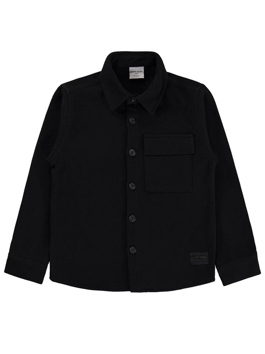 Pierre Cardin Tek Cepli 6-9 Yaş Gömlek - Siyah