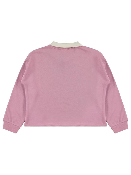 Civil Girls Polo Yaka 10-13 Yaş Sweatshirt - Pembe