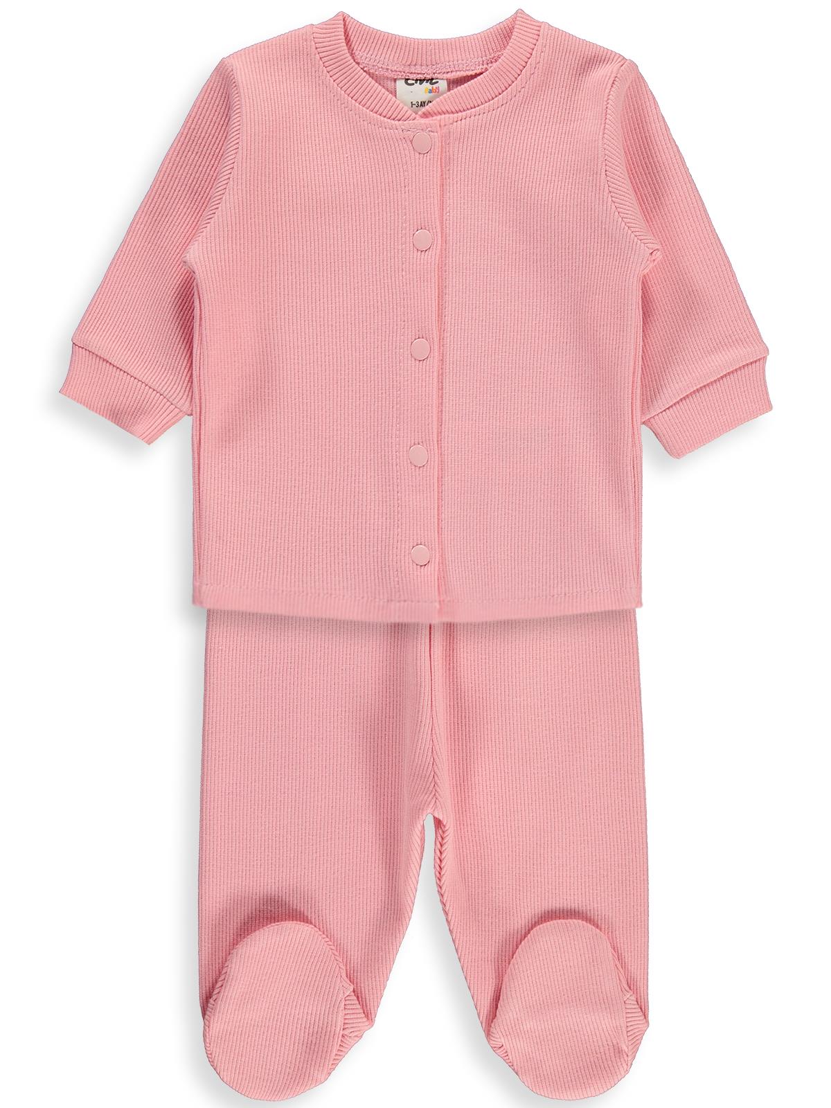 Civil Baby Basıc Patikli 1-9 Ay Pijama Takımı - Pembe