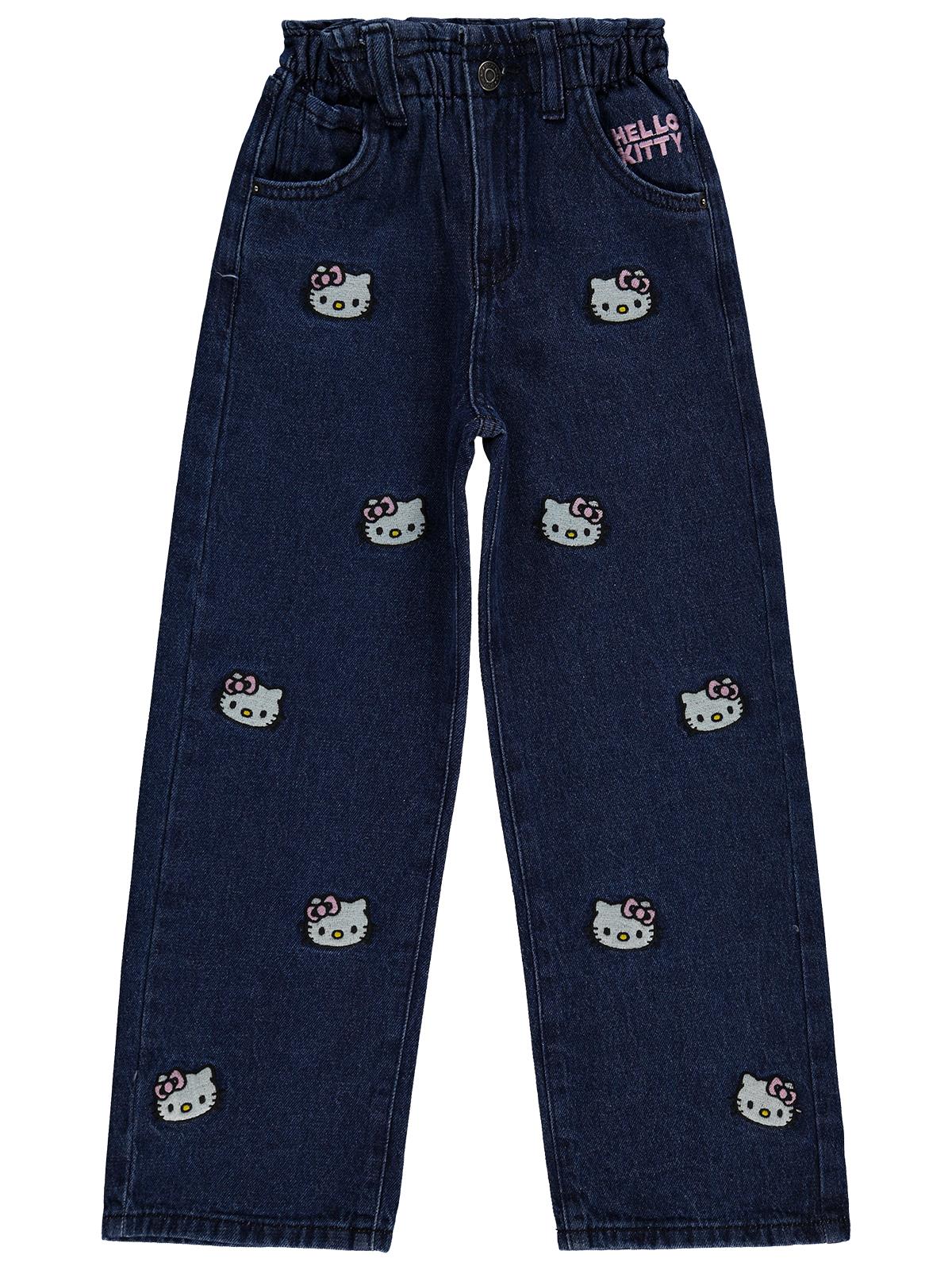 Hello Kitty Nakışlı 6-9 Yaş Pantolon Kot - Lacivert
