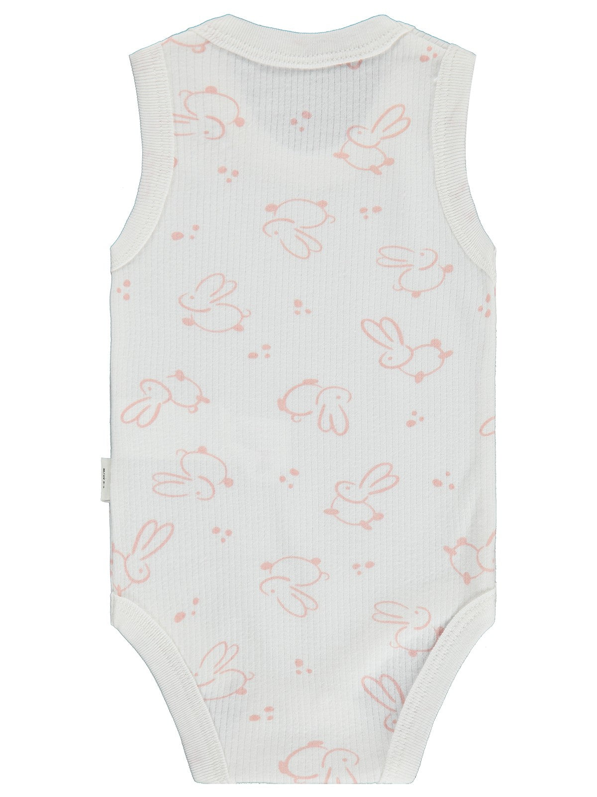 Civil Baby Tavşan Empirme 1-36 Ay Çıtçıtlı Badi - Ekru