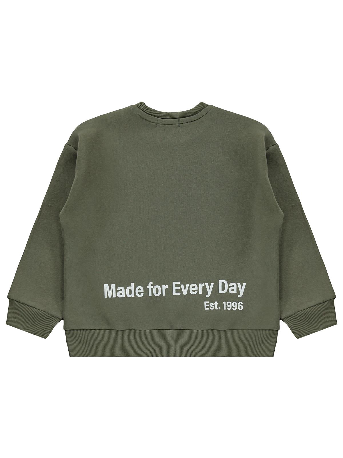 Civil Boys Made For Baskılı 6-9 Yaş Sweatshirt - Haki