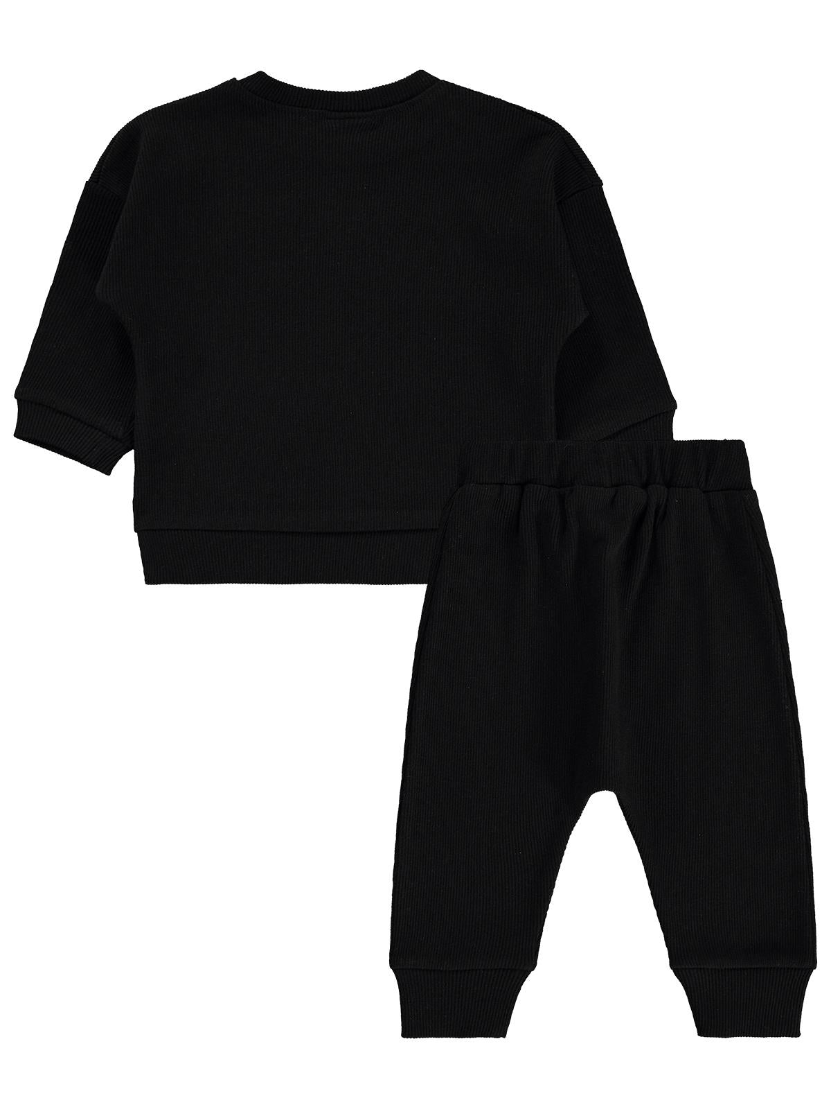 Civil Baby Cvl Baskılı Basic 6-18 Ay Takım - Siyah