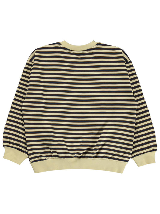 Civil Boys Çizgili Ayı Baskılı 10-13 Yaş Sweatshirt - Bej