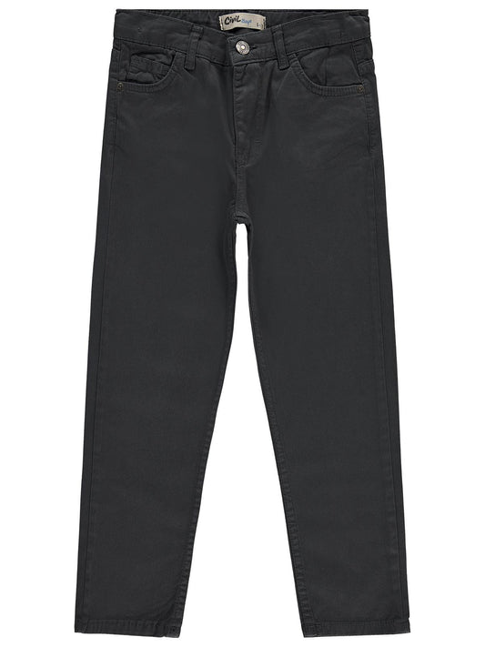 Civil Boys Erkek Çocuk Basic Pantolon | Kot | Okul Kreş ve Günlük Kullanım - Gri