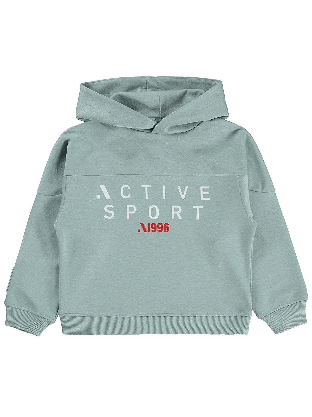 Civil Boys Aktıve Baskıl Kapşonlu 10-13 Yaş Sweatshirt - Yeşil