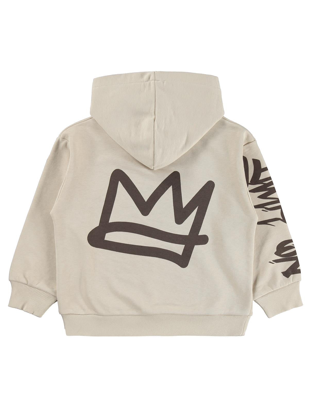 Civil Boys No Lımıt Baskılı 6-9 Yaş Sweatshirt - Bej