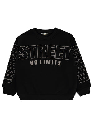 Civil Boys No Limits Baskılı 6-9 Yaş Sweatshirt - Siyah
