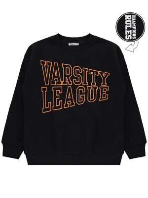 Civil Boys Varsıty League Baskılı 6-9 Yaş Sweatshirt - Siyah