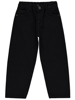 Civil Boys Beli Lastikli 10-13 Yaş Pantolon - Siyah