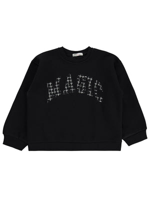 Civil Girls Magic Nakışlı 6-9 Yaş Sweatshirt - Siyah