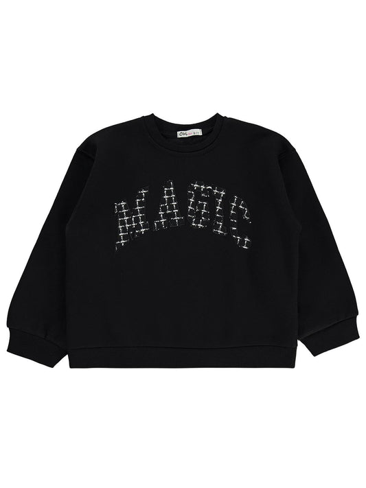 Civil Girls Magic Nakışlı 6-9 Yaş Sweatshirt - Siyah