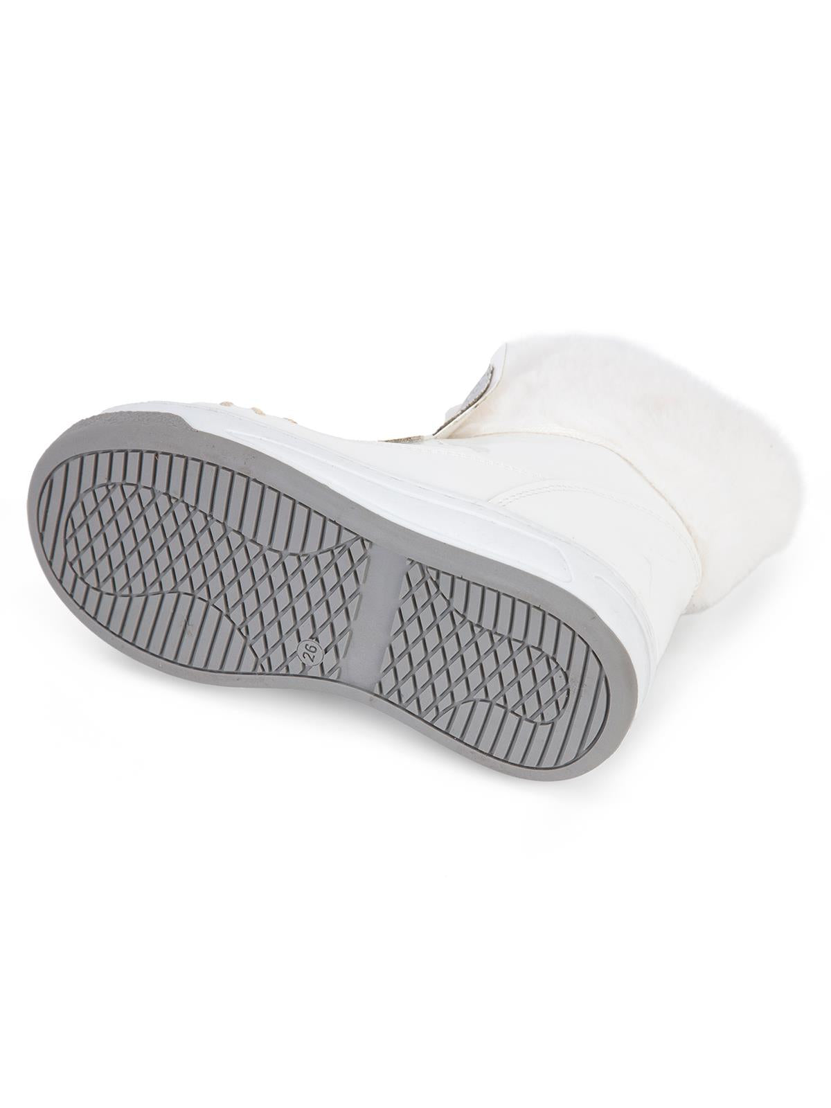 Civil Boots Kedi Nakışlı Rugan 26- Bot - Beyaz