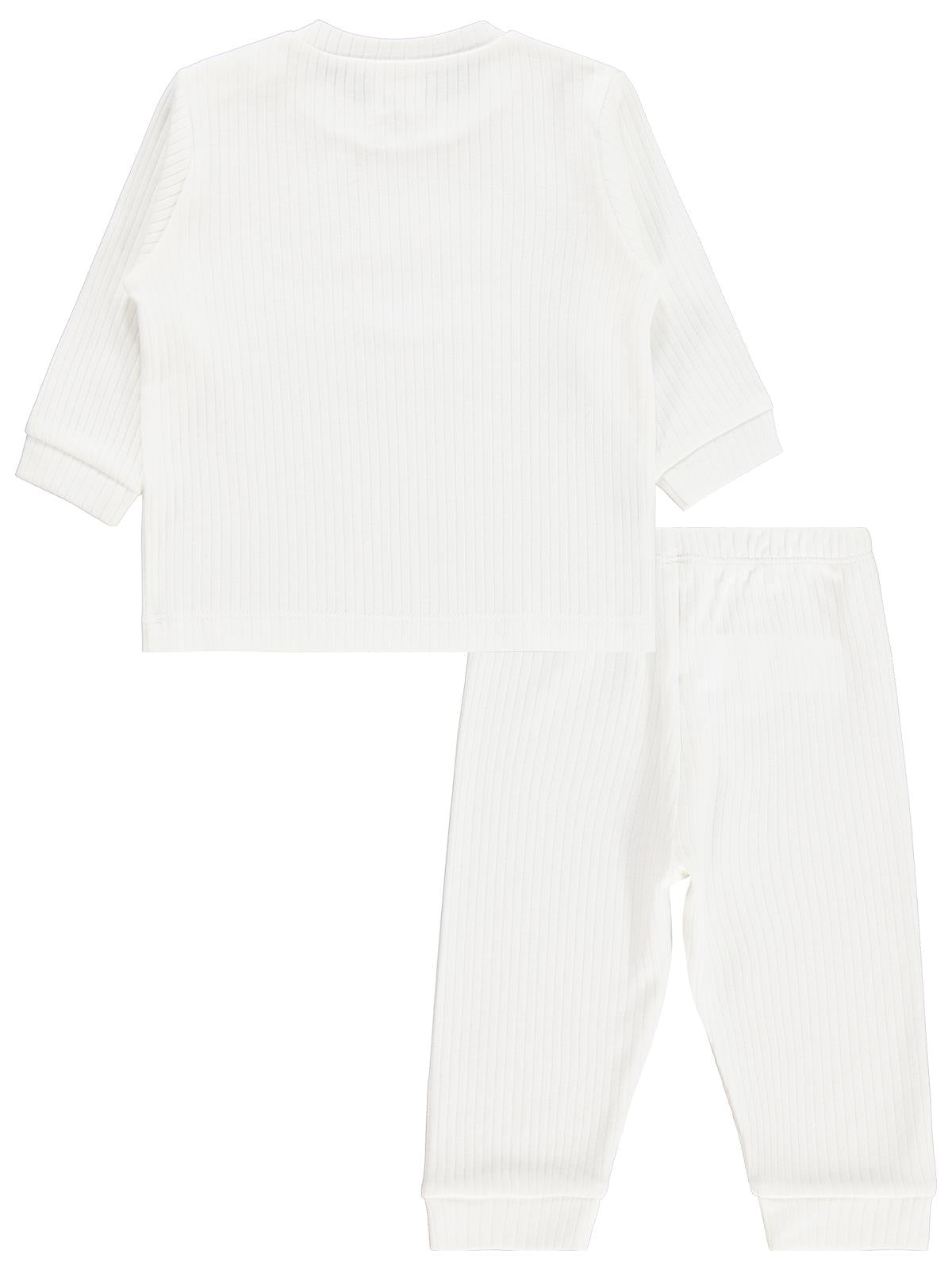 Civil Baby Gülen Yüz Baskılı 6-18 Ay Pijama Takımı - Mavi