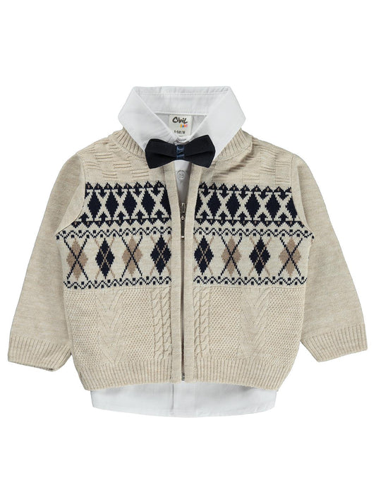 Civil Baby Desenli 6-18 Ay Takım - Bej