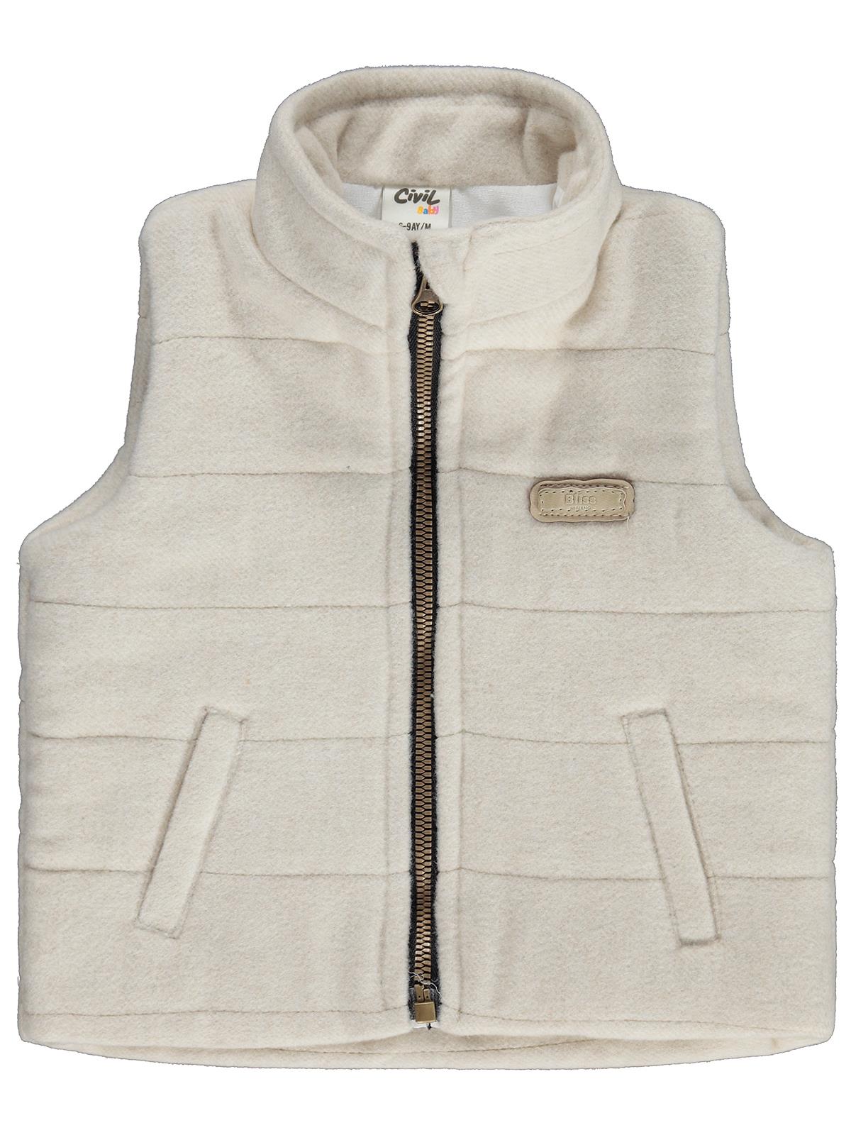 Civil Baby Yelekli 6-18 Ay Takım - Bej