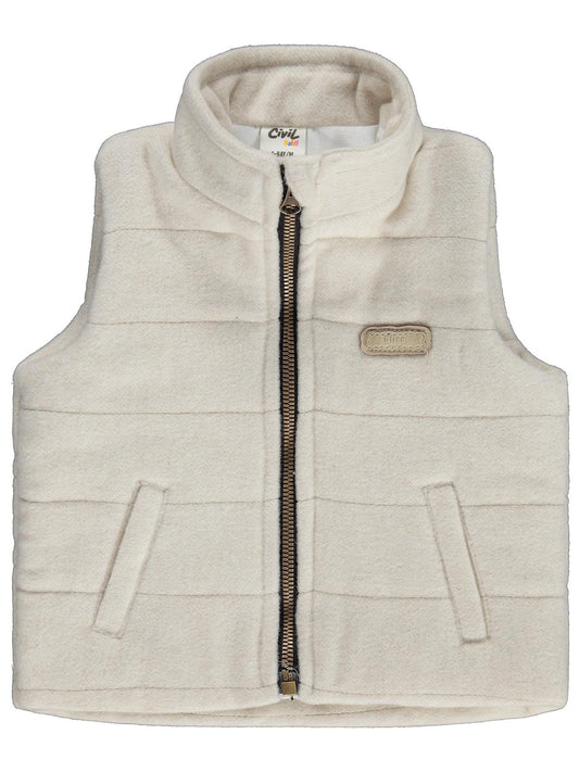 Civil Baby Yelekli 6-18 Ay Takım - Bej