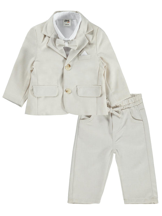 Civil Baby Papyonlu 6-18 Ay Takım - Bej