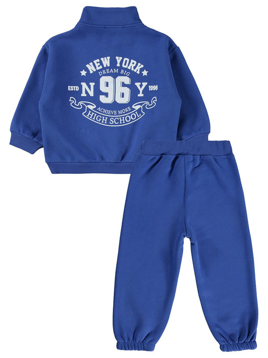 Civil Boys New York 96 Baskılı 2-5 Yaş Eşofman Takımı - Mavi