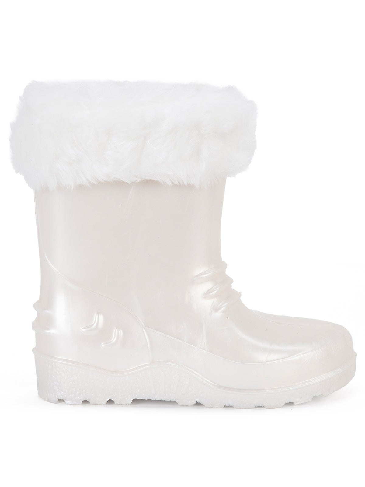 Civil Boots Kürklü 30-36 Numara Yağmur Çizmesi - Beyaz