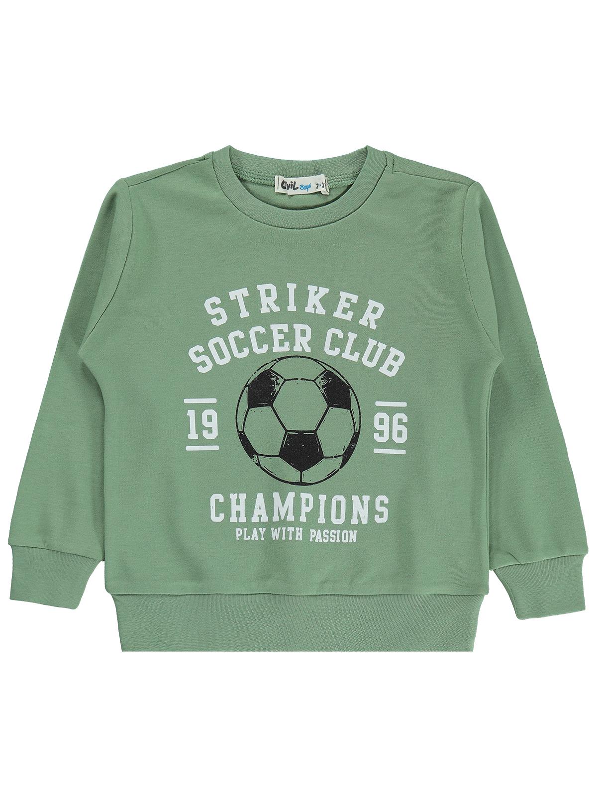 Civil Boys Striker Top Baskılı 2-5 Yaş Sweatshirt - Haki