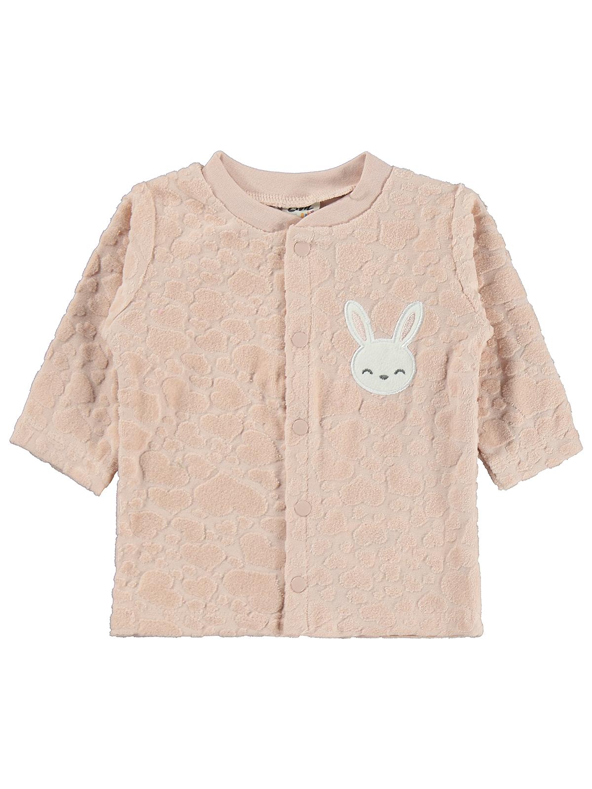 Civil Baby Tavşan Nakışlı 1-9 Ay Pijama Takımı - Pudra