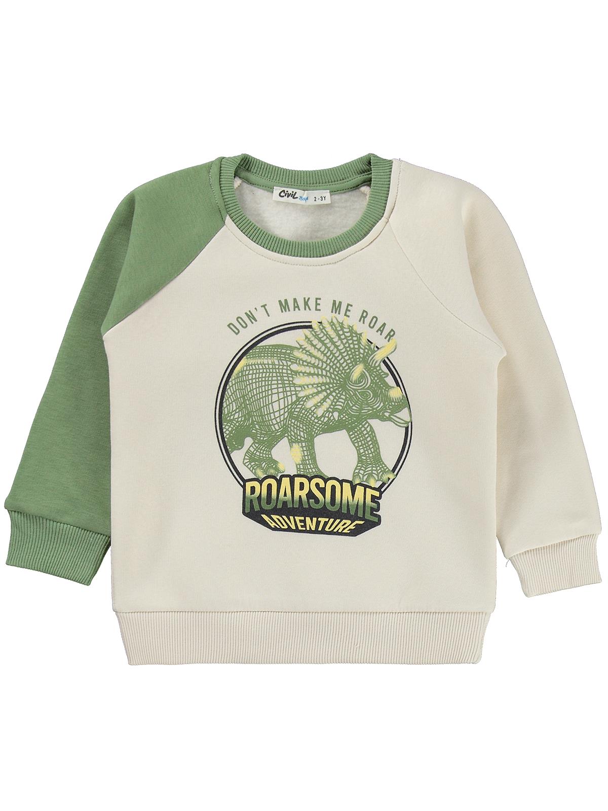 Civil Boys Roarsome Baskılı 2-5 Yaş Eşofman Takımı - Yeşil