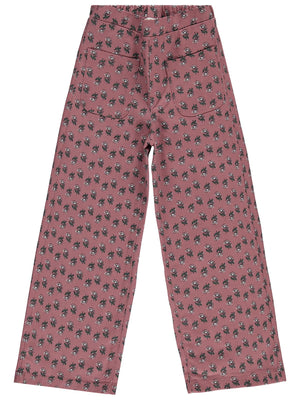 Civil Girls Çiçek Desenli 10-13 Yaş Pantolon - Lila