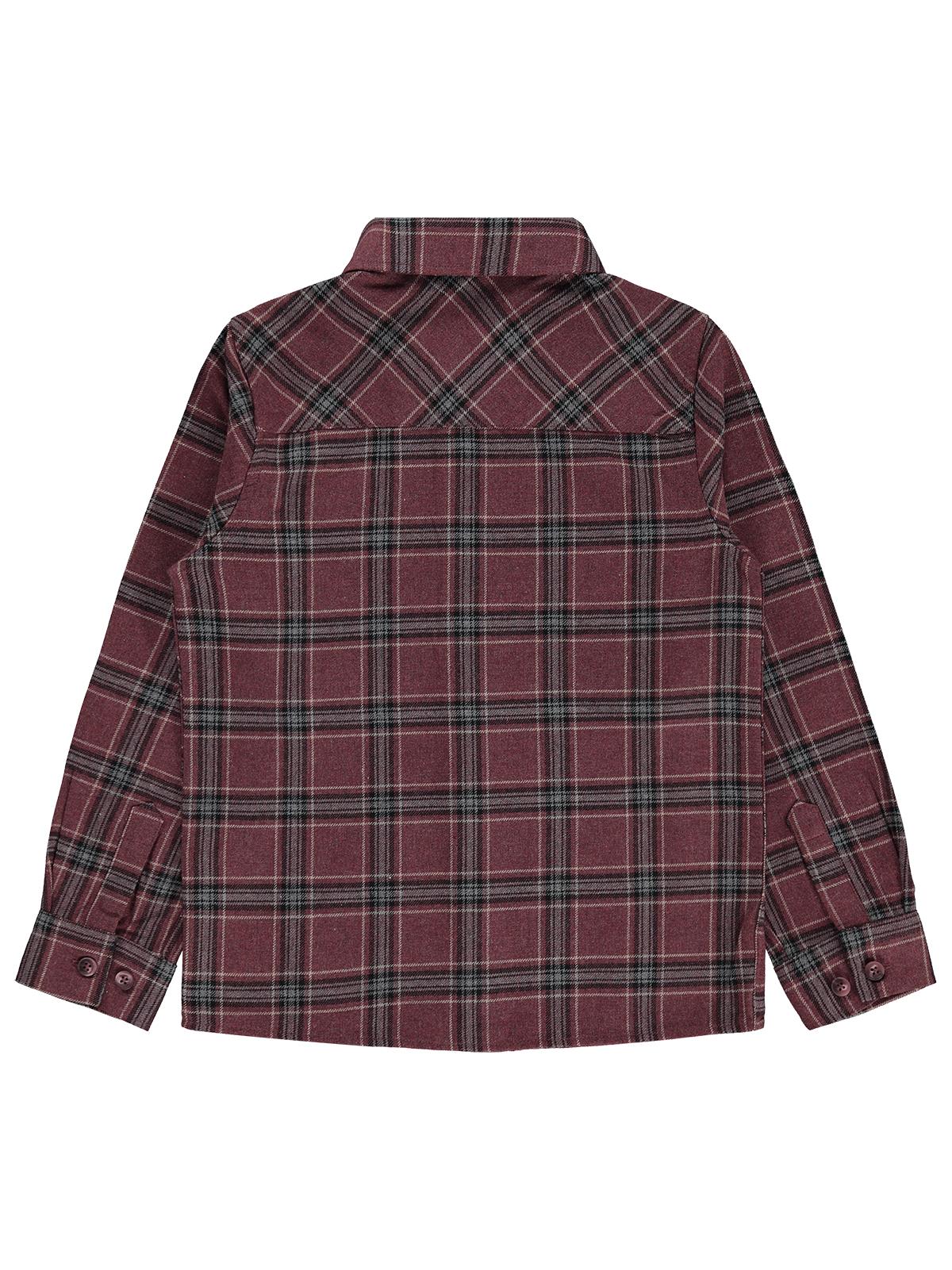 Civil Boys Ekoseli 6-9 Yaş Gömlek - Bordo