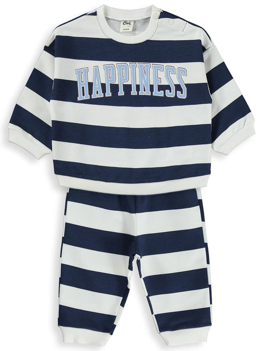 Civil Baby Happıness Tavşan Baskılı 6-18 Ay Takım - Ekru