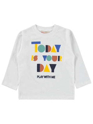 Silversun Today Baskılı 2-7 Yaş Sweatshirt - Ekru