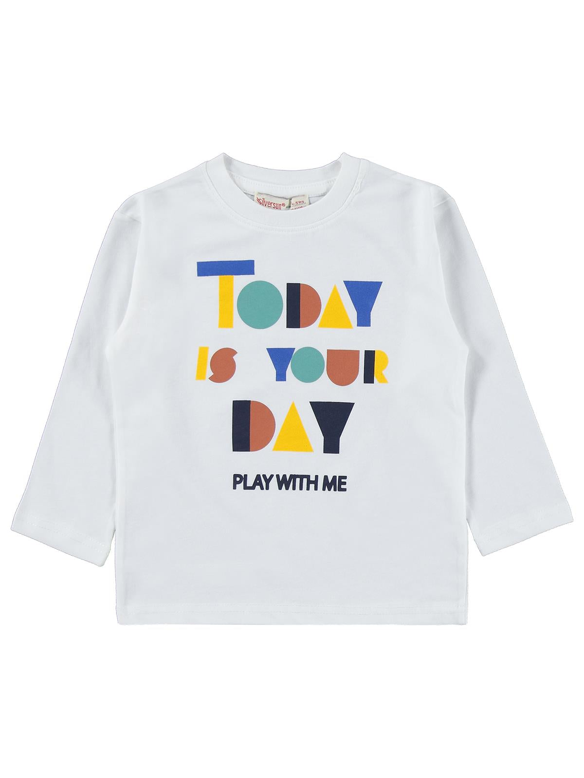 Silversun Today Baskılı 2-7 Yaş Sweatshirt - Beyaz