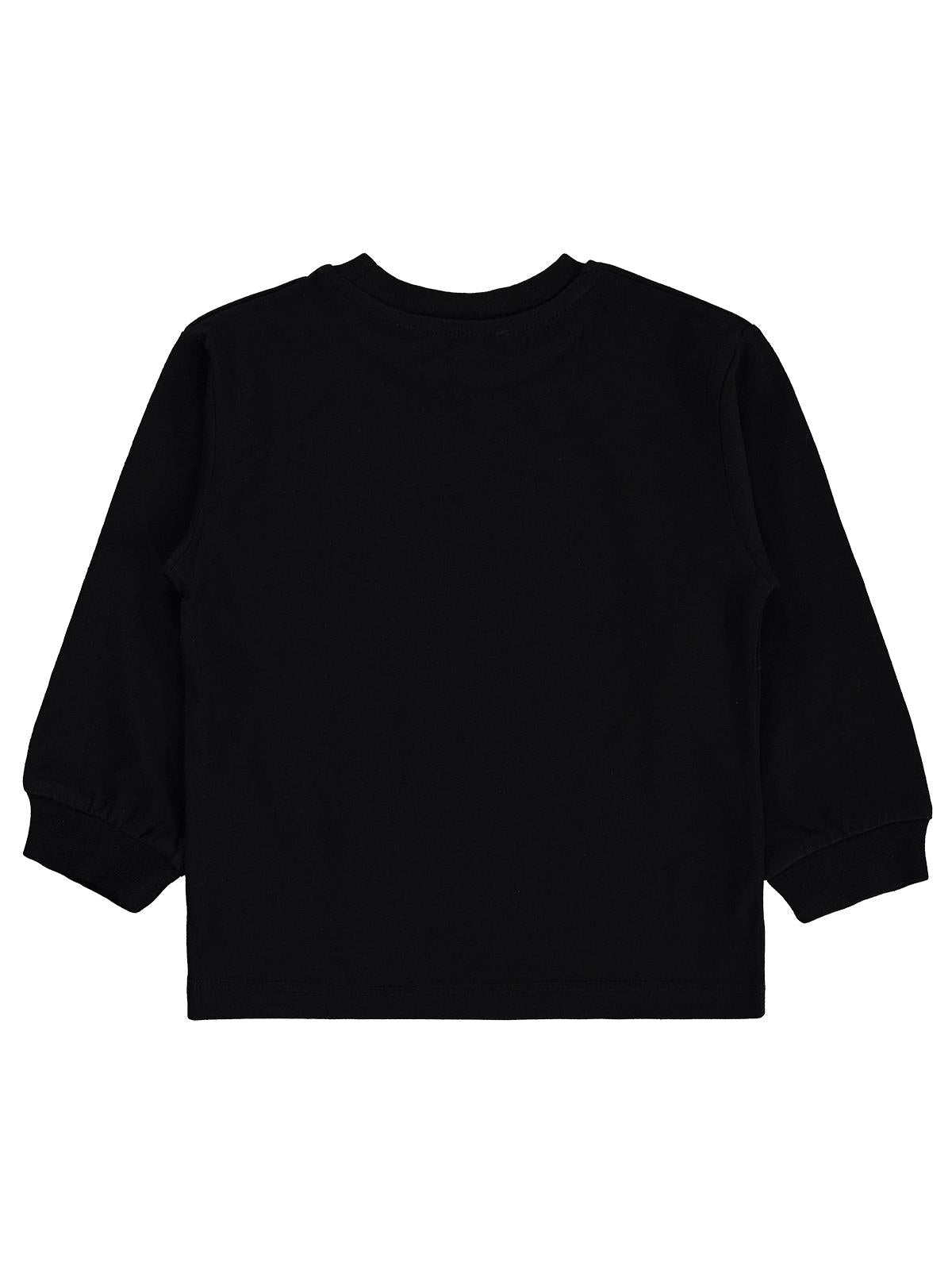 Silversun Basic Etiket Armalı 2-7 Yaş Sweatshirt - Siyah